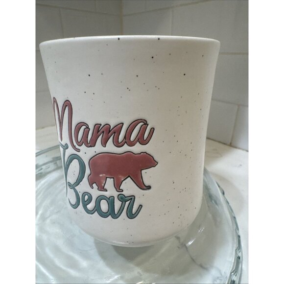 Mama Bear Animal Print Coffee Mug by Tag Stoneware Large Cup Pink - Picture 5 of 8